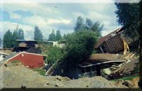 Big damage in Anchorage from the 1964 Alaska Earthquake.