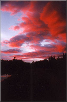 The sun sets on this Alaskan photo card