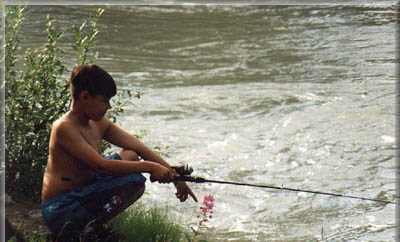 Summer in Alaska fishing.