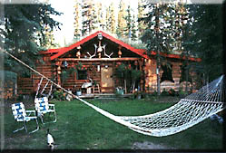 plenty of room at the inn at this log cabin bed and breakfast.